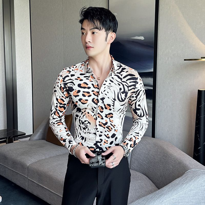 men's long-sleeved Slim-free professional business dress white men's suit shirt sweater T-shirt