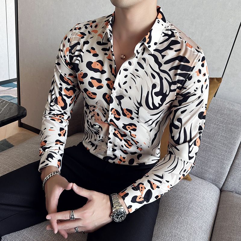 men's long-sleeved Slim-free professional business dress white men's suit shirt sweater T-shirt