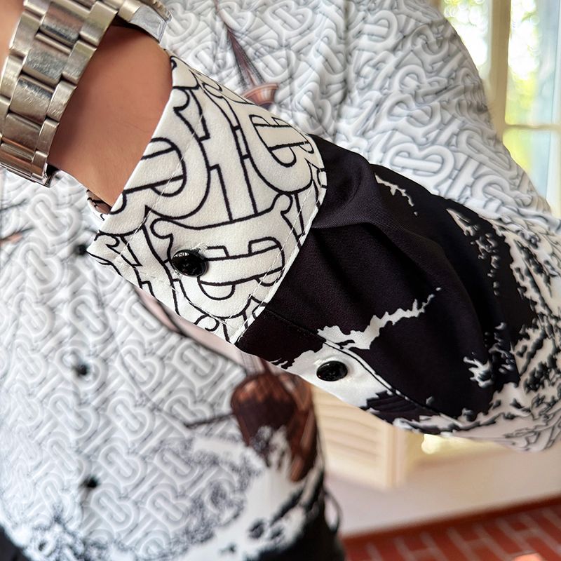 Mens Long Sleeve Button Down Shirts Casual Spread Collar Cotton Linen Striped Work Shirts V Neck Summer Beach Tops