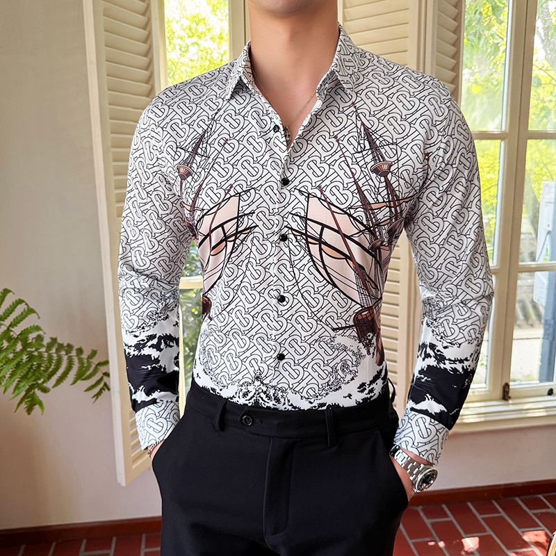 Mens Long Sleeve Button Down Shirts Casual Spread Collar Cotton Linen Striped Work Shirts V Neck Summer Beach Tops