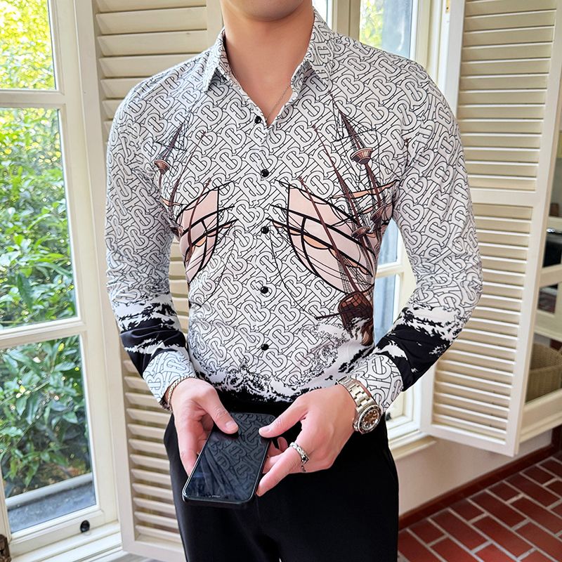 Mens Long Sleeve Button Down Shirts Casual Spread Collar Cotton Linen Striped Work Shirts V Neck Summer Beach Tops