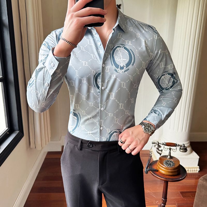 Factory High Quality Polyester Button Up Shirt For Men Fashion Mens Thick Warm Solid Color Long Sleeve Plaid Shirt Plus Size men shirt