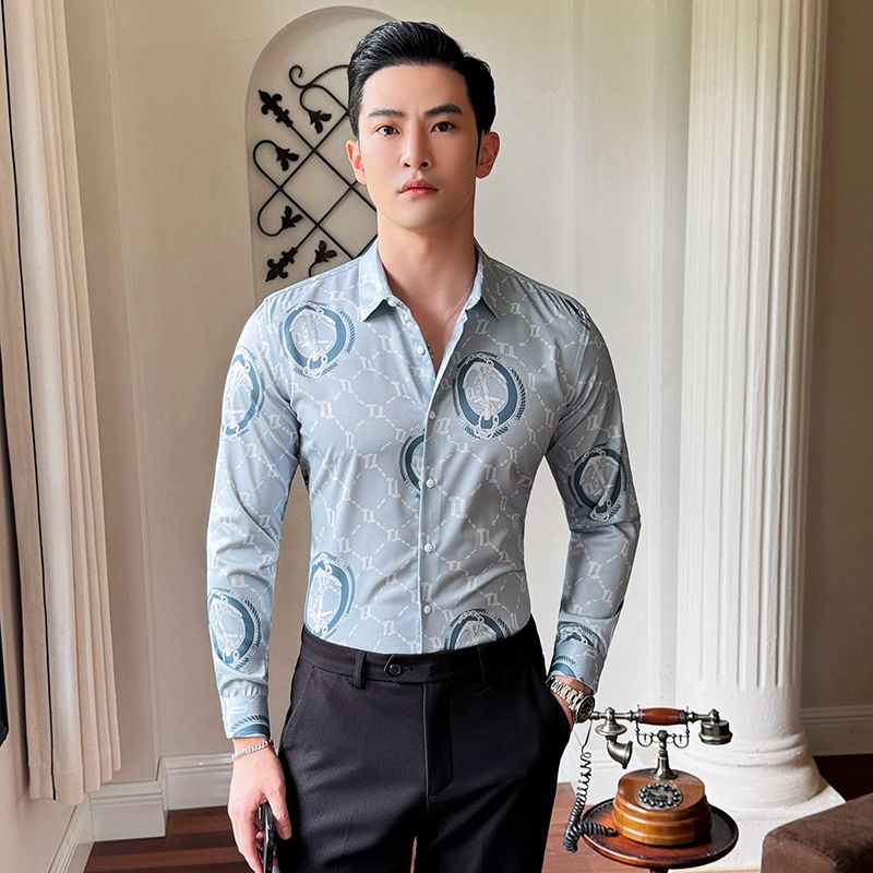 Factory High Quality Polyester Button Up Shirt For Men Fashion Mens Thick Warm Solid Color Long Sleeve Plaid Shirt Plus Size men shirt