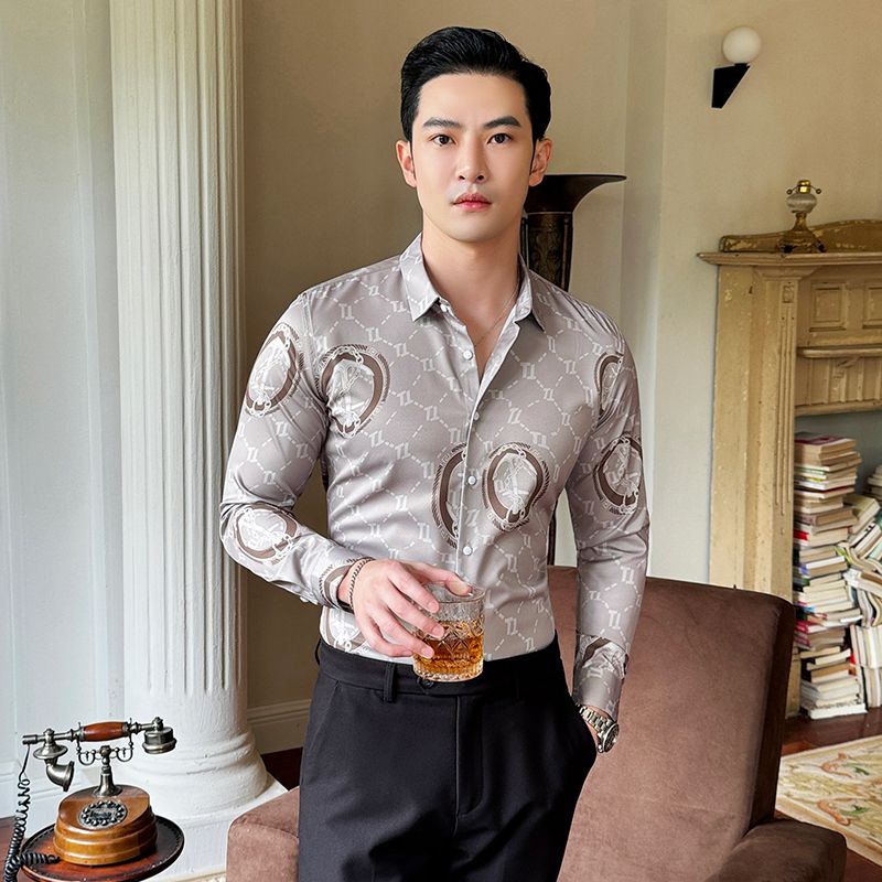 Factory High Quality Polyester Button Up Shirt For Men Fashion Mens Thick Warm Solid Color Long Sleeve Plaid Shirt Plus Size men shirt