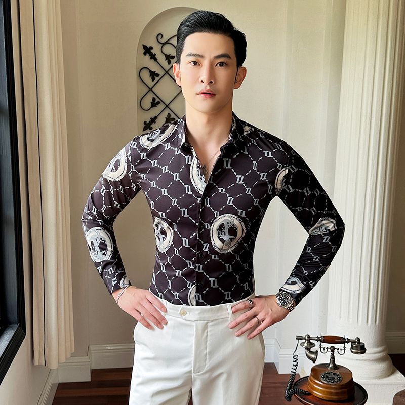 Factory High Quality Polyester Button Up Shirt For Men Fashion Mens Thick Warm Solid Color Long Sleeve Plaid Shirt Plus Size men shirt