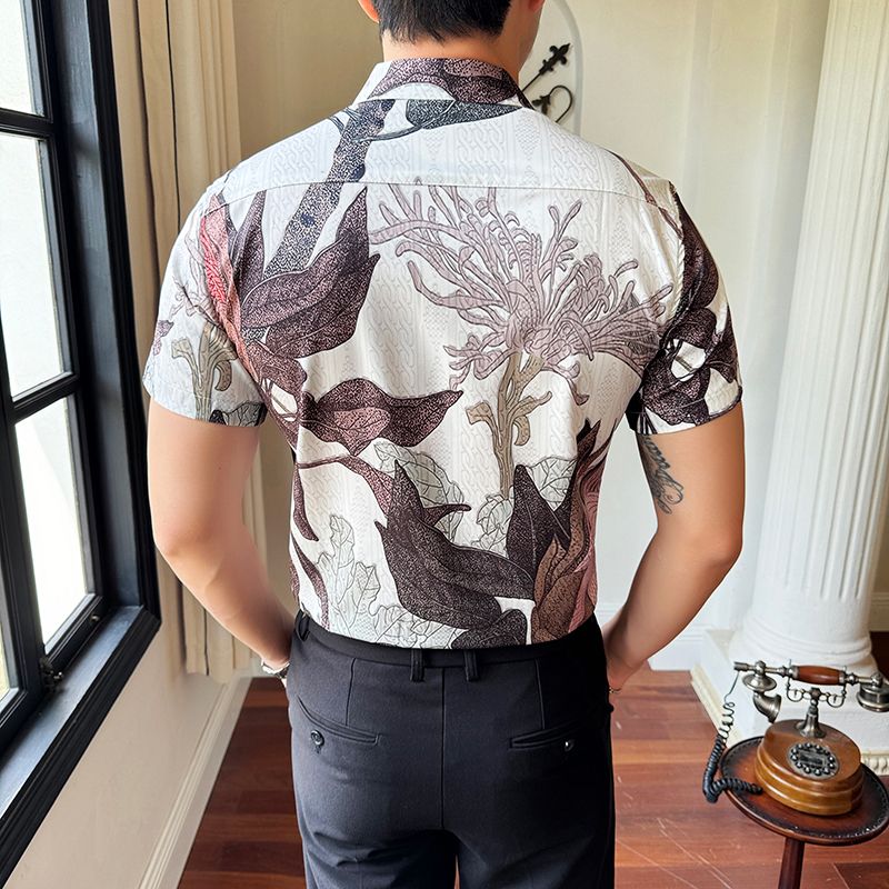 Factory High Quality Polyester Button Up Shirt For Men Fashion Mens Thick Warm Solid Color Short Sleeve Plaid Shirt Plus Size men shirt