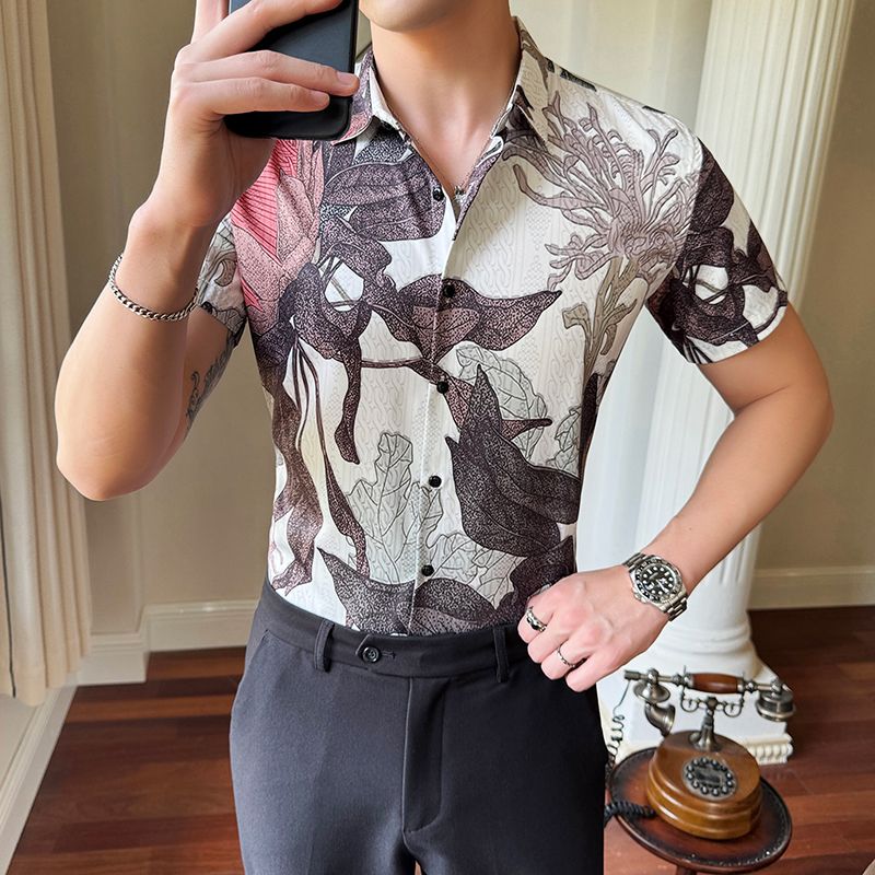 Factory High Quality Polyester Button Up Shirt For Men Fashion Mens Thick Warm Solid Color Short Sleeve Plaid Shirt Plus Size men shirt