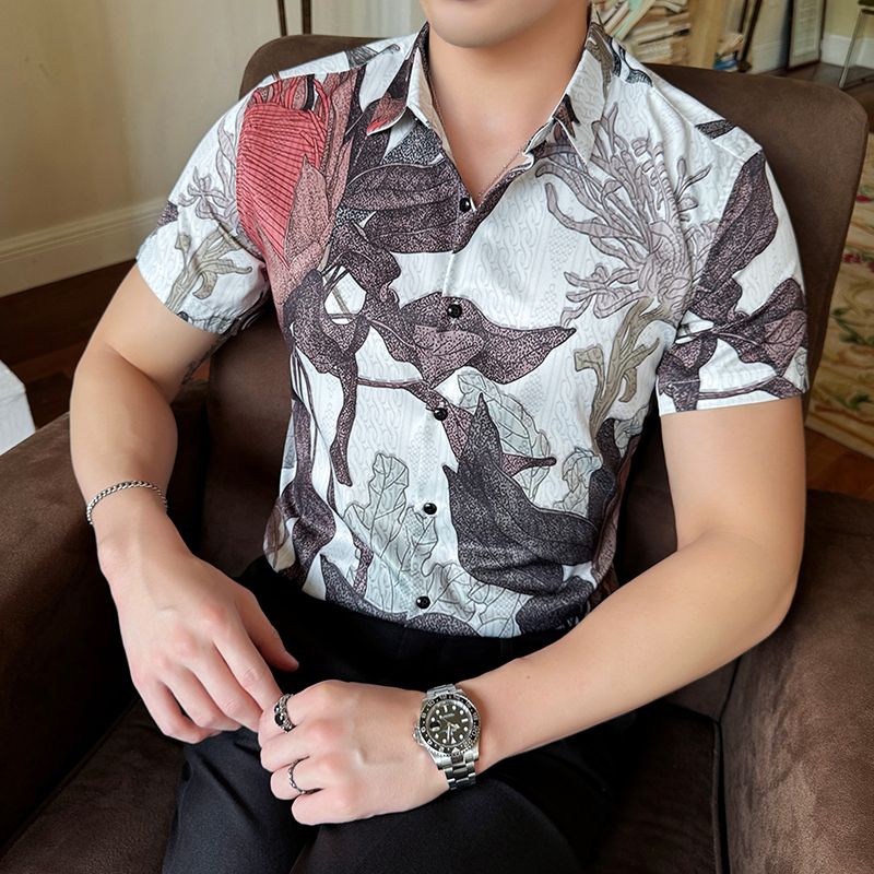 Factory High Quality Polyester Button Up Shirt For Men Fashion Mens Thick Warm Solid Color Short Sleeve Plaid Shirt Plus Size men shirt