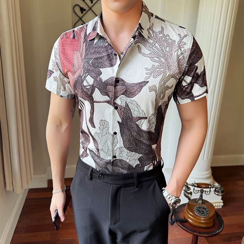 Factory High Quality Polyester Button Up Shirt For Men Fashion Mens Thick Warm Solid Color Short Sleeve Plaid Shirt Plus Size men shirt