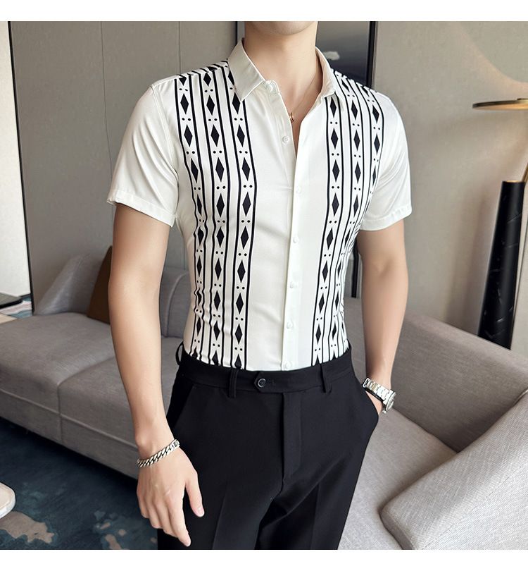 Shirt custom manufacturer summer Short sleeve new designer custom button up shirt printing men shirt