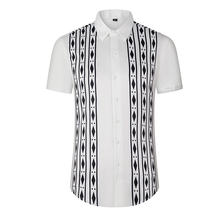 Shirt custom manufacturer summer Short sleeve new designer custom button up shirt printing men shirt