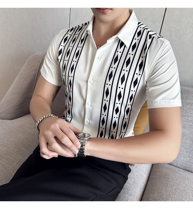 Shirt custom manufacturer summer Short sleeve new designer custom button up shirt printing men shirt