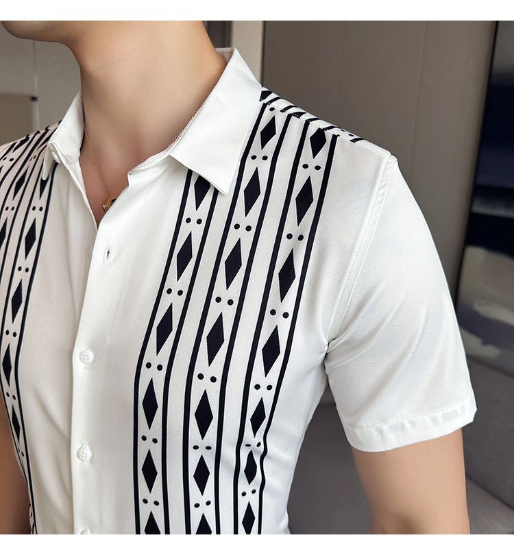 Shirt custom manufacturer summer Short sleeve new designer custom button up shirt printing men shirt