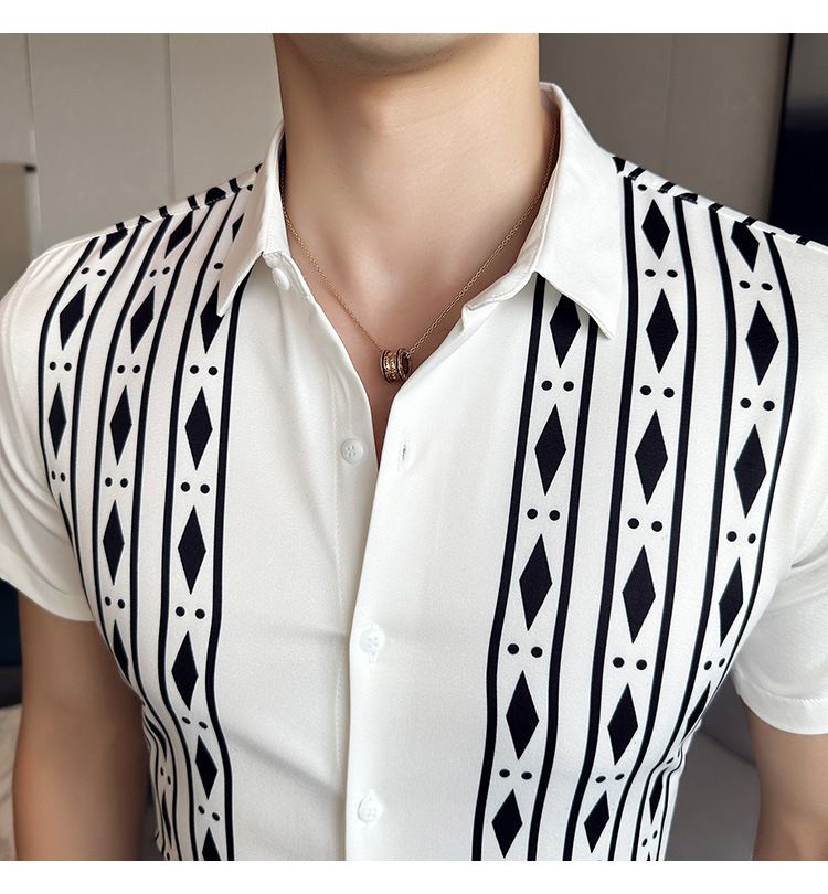 Shirt custom manufacturer summer Short sleeve new designer custom button up shirt printing men shirt