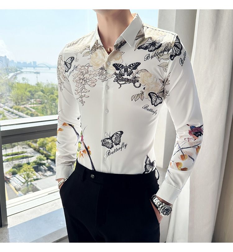 Recommend Casual Band T Shirts Support Luxury dress Shirt Support Men's Plaid Shirt