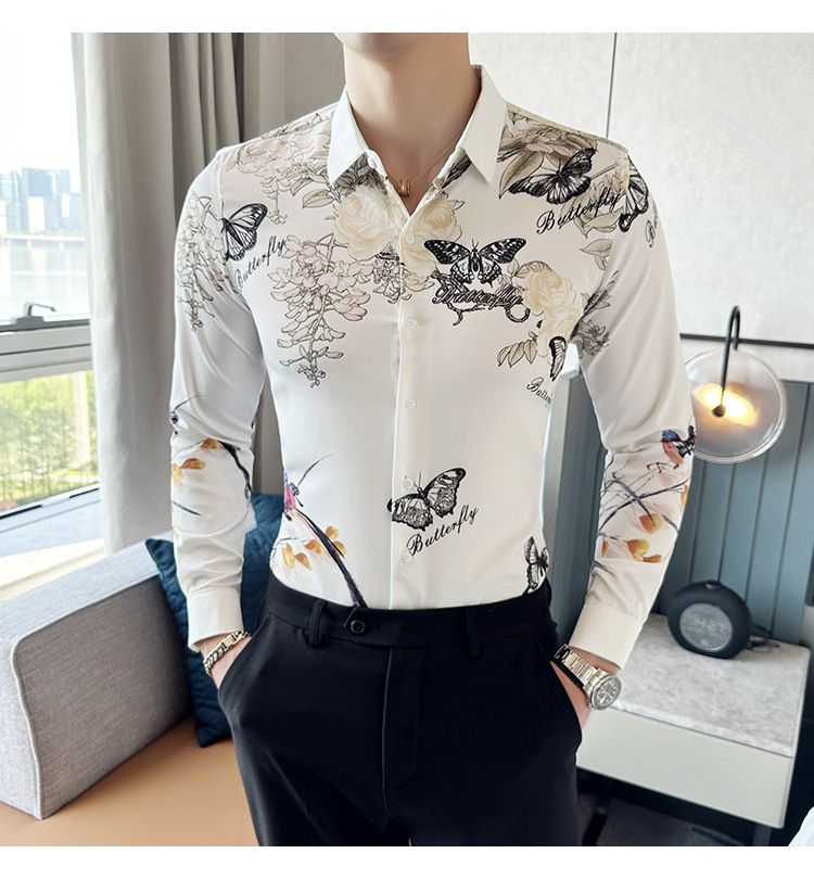 Recommend Casual Band T Shirts Support Luxury dress Shirt Support Men's Plaid Shirt