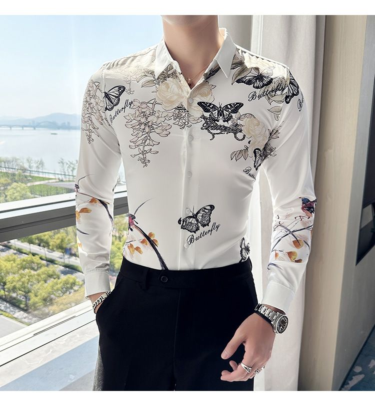 Recommend Casual Band T Shirts Support Luxury dress Shirt Support Men's Plaid Shirt