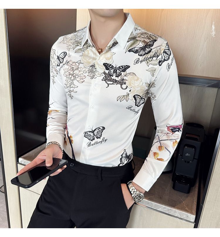 Recommend Casual Band T Shirts Support Luxury dress Shirt Support Men's Plaid Shirt