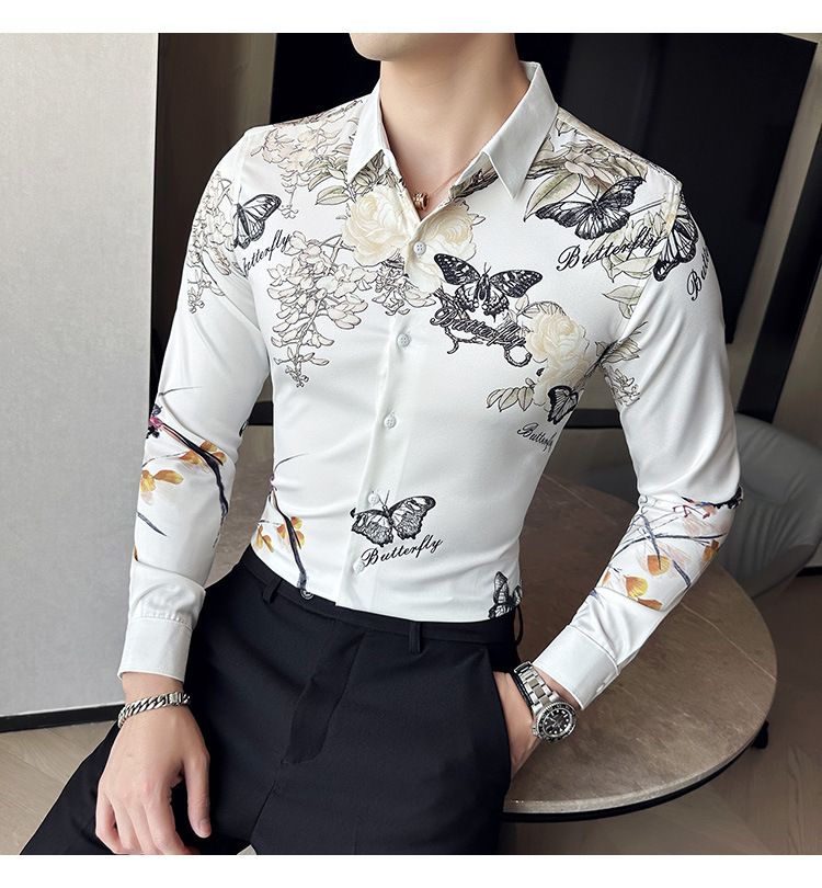 Recommend Casual Band T Shirts Support Luxury dress Shirt Support Men's Plaid Shirt