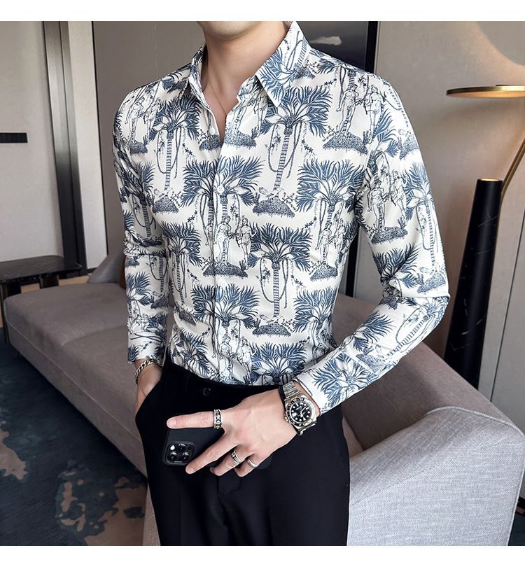 Sale QUICK DRY Plaid Flannel Shirt In-Stock Items Waffle Knit Long Sleeve Shirt Turn-down Collar Hawaii Shirt
