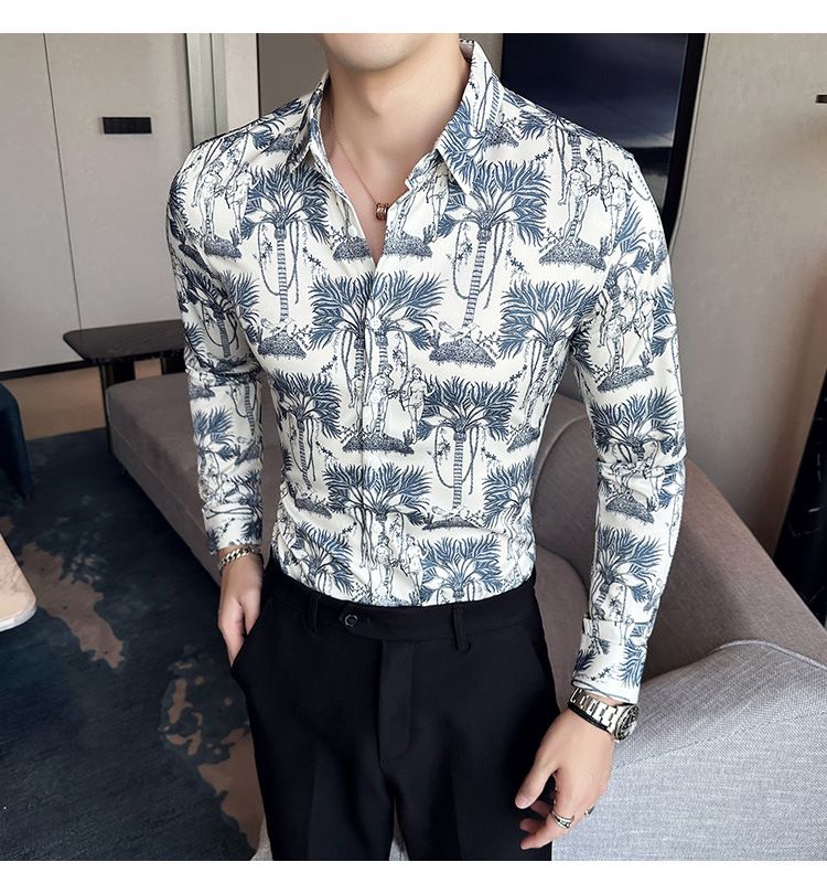Sale QUICK DRY Plaid Flannel Shirt In-Stock Items Waffle Knit Long Sleeve Shirt Turn-down Collar Hawaii Shirt