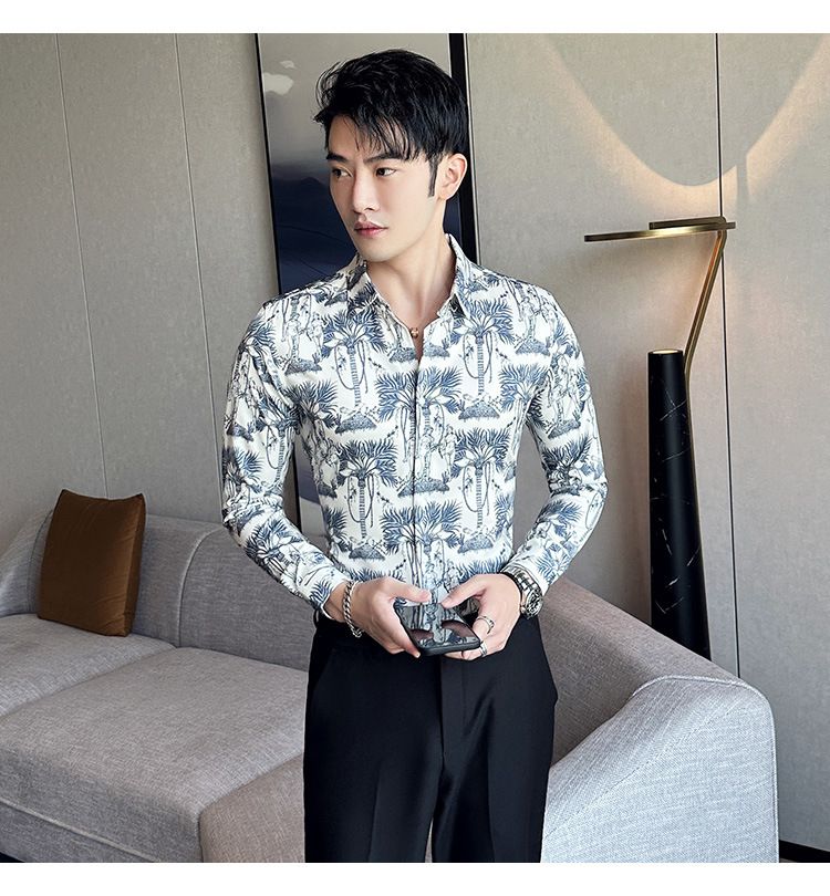 Sale QUICK DRY Plaid Flannel Shirt In-Stock Items Waffle Knit Long Sleeve Shirt Turn-down Collar Hawaii Shirt