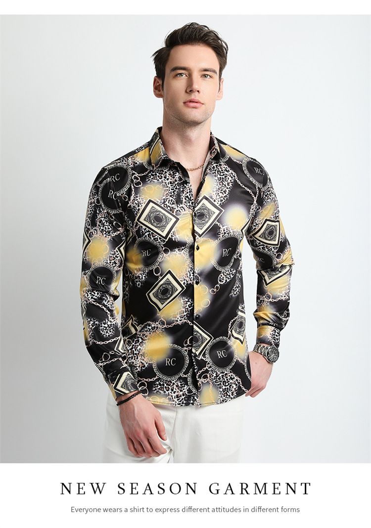 Floral Flannel Vintage Printed Gym Shirt Men,Men's Long Sleeve Formal Casual Clothing Dress Shirt,Plus Size Men's Shirts