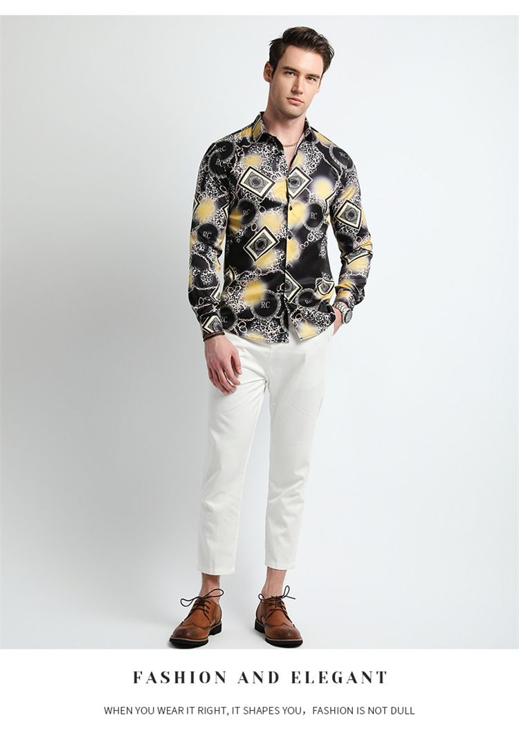 Floral Flannel Vintage Printed Gym Shirt Men,Men's Long Sleeve Formal Casual Clothing Dress Shirt,Plus Size Men's Shirts