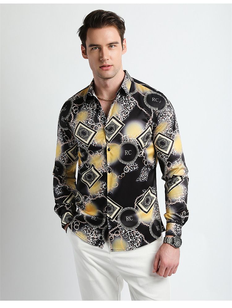 Floral Flannel Vintage Printed Gym Shirt Men,Men's Long Sleeve Formal Casual Clothing Dress Shirt,Plus Size Men's Shirts