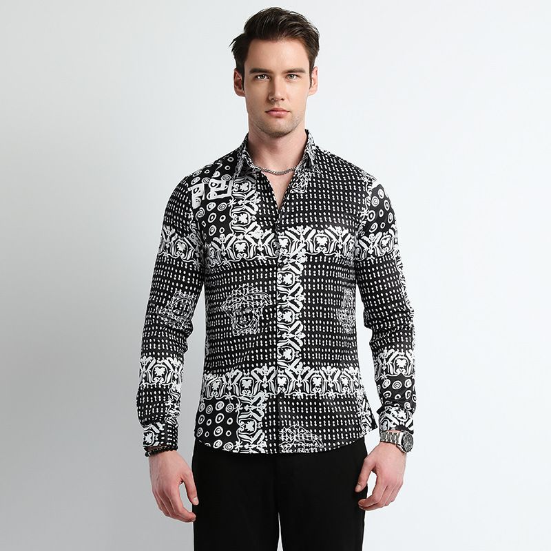 Fashionable Casual Men's Long-sleeved Shirt Men's Shirt