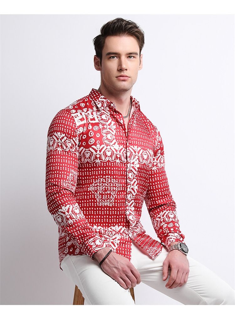 Fashionable Casual Men's Long-sleeved Shirt Men's Shirt
