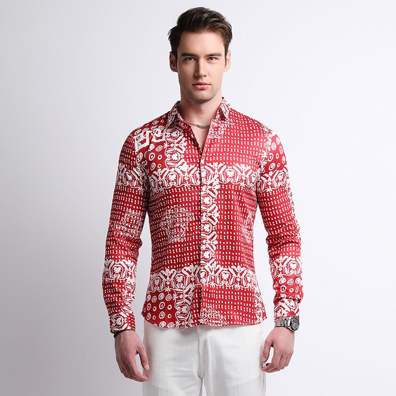 Fashionable Casual Men's Long-sleeved Shirt Men's Shirt