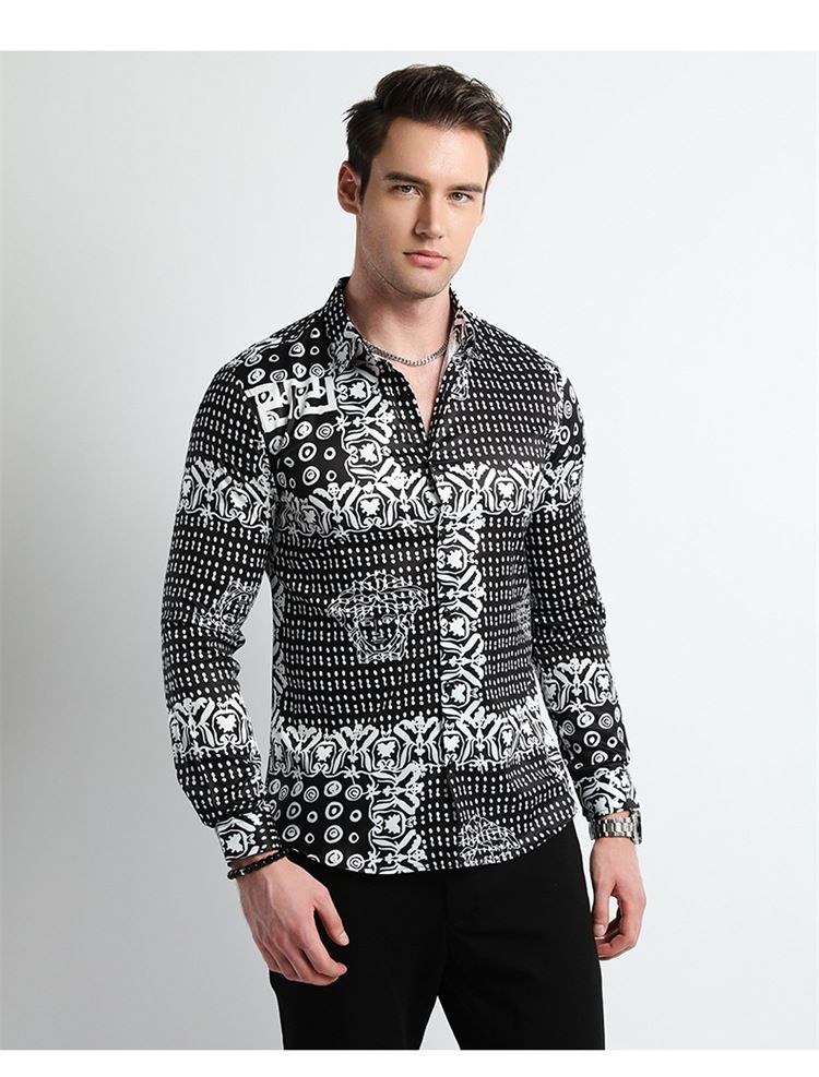 Fashionable Casual Men's Long-sleeved Shirt Men's Shirt