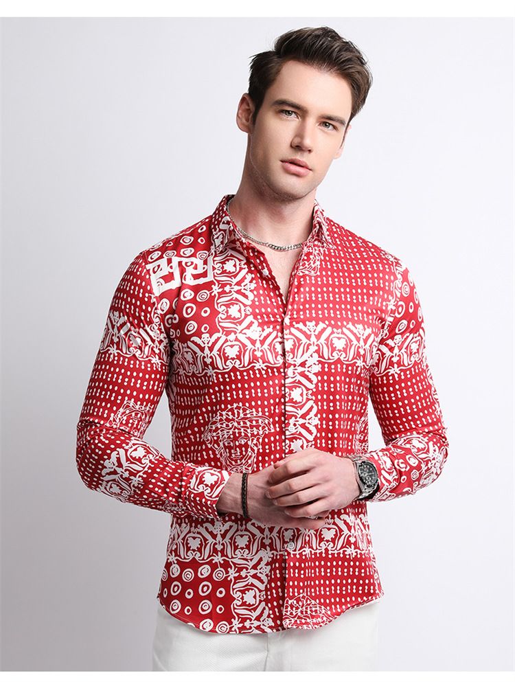 Fashionable Casual Men's Long-sleeved Shirt Men's Shirt