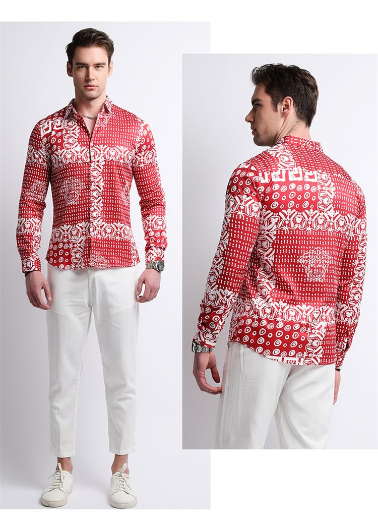 Fashionable Casual Men's Long-sleeved Shirt Men's Shirt