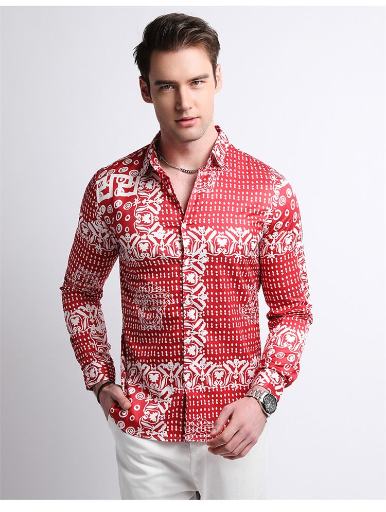 Fashionable Casual Men's Long-sleeved Shirt Men's Shirt