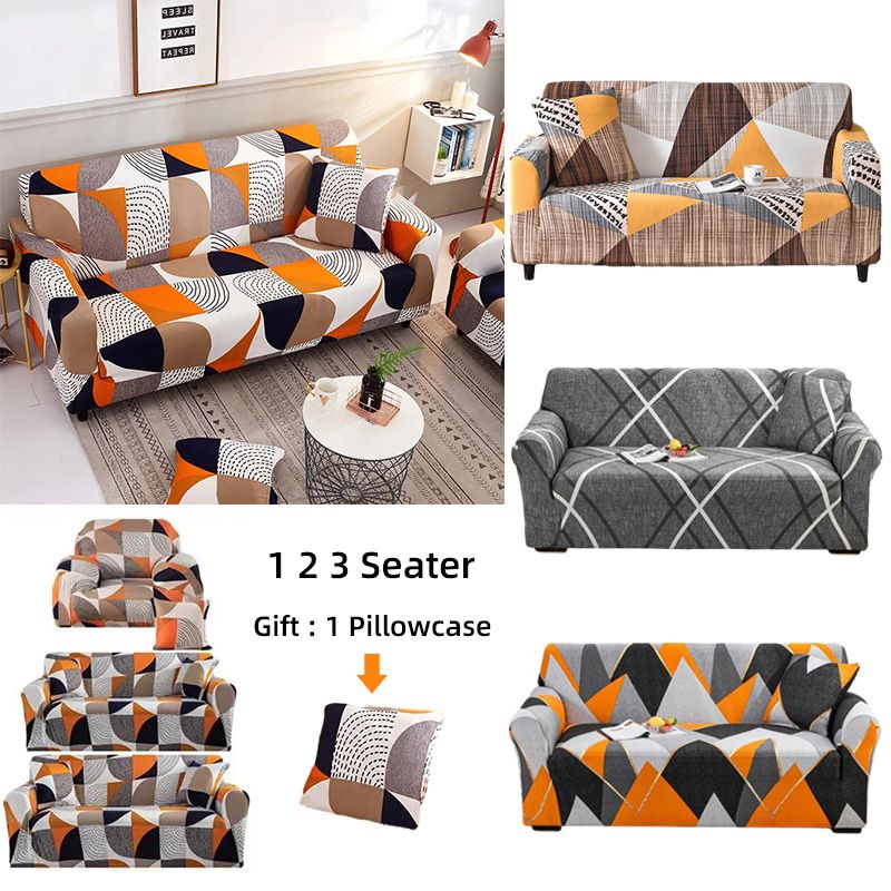 Stretch Plaid Sofa Slipcover Elastic Sofa Covers For Living Room Geometric Sofa Covers Armchair Couch Cover Home Decor 1/2/3/Seater