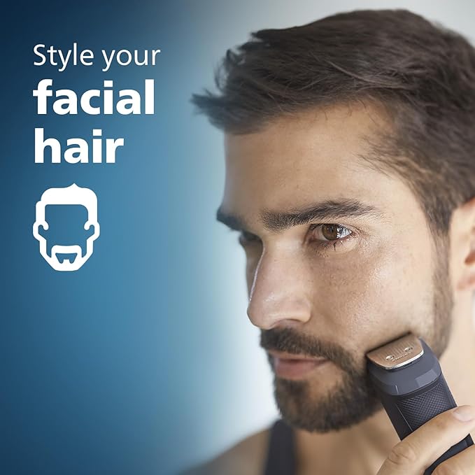 Philips 11-in-1 Multigroom 5000 Series | Ultimate Trimmer for Men |All-in-One Solution| Precision Beard Trimmer |Hair Trimmer|Body Groomer| Ear & Nose Hair Trimmer |Self-Sharpening Metal