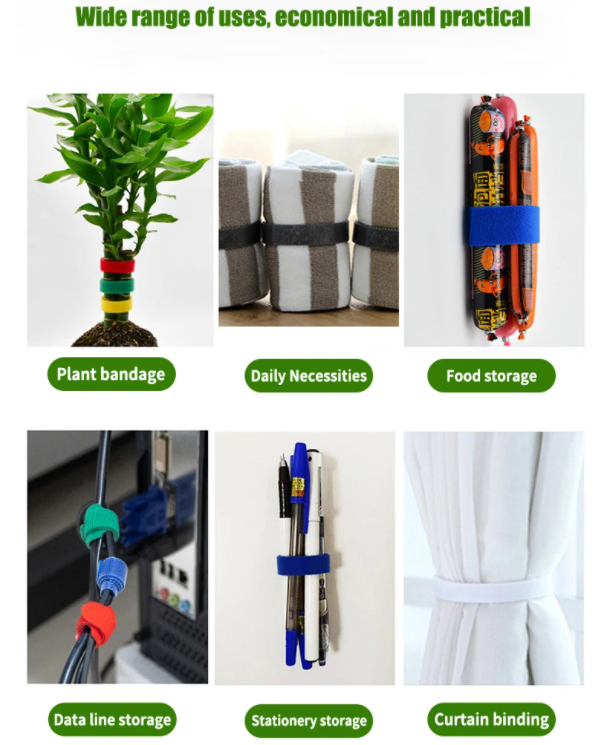 3 Rolls Green Garden Twine Plant Ties Nylon Plant Bandage Garden Hook Loop Bamboo Cane Wrap Support Garden Accessories