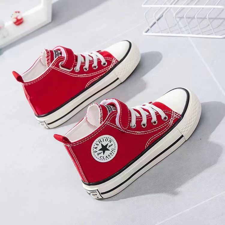 Children's Shoes High Top Canvas Shoes  Outdoor Sports Leisure Shoes for Four Seasons