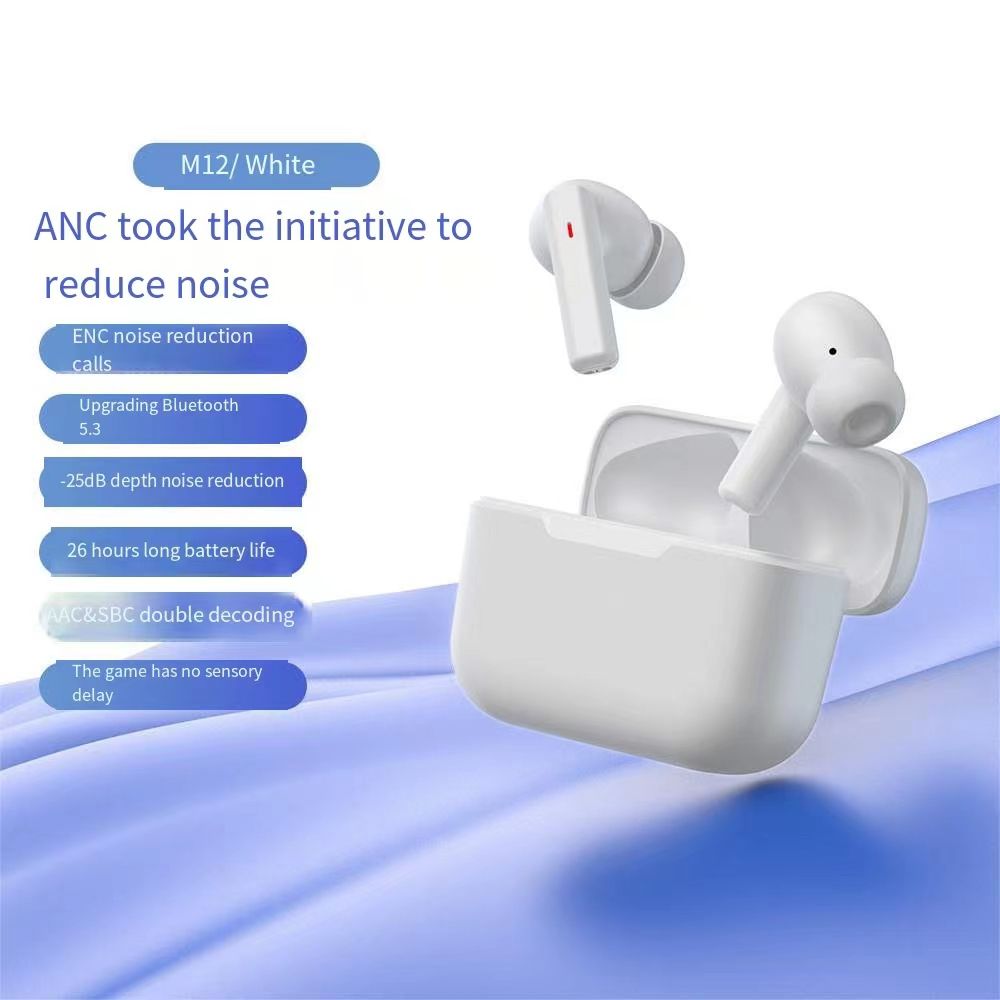 ANC+ENC Double Label Call Noise Cancelling Wireless Bluetooth Headset Ultra Long Life Gaming Sports Headset