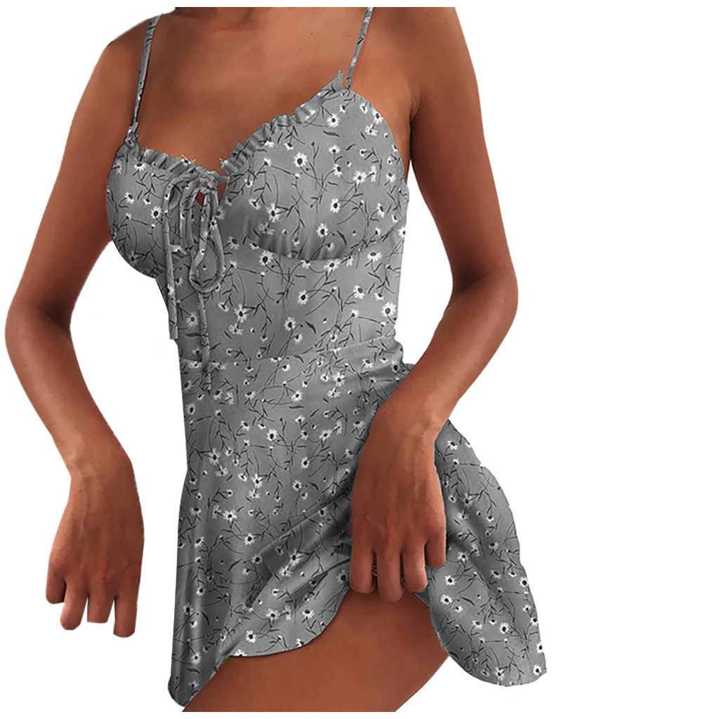 Floral European and American Dresses, Summer Sweet Sexy Retro Dresses, Beach Style Printed Dresses, Cool Fashion Skirts for Women