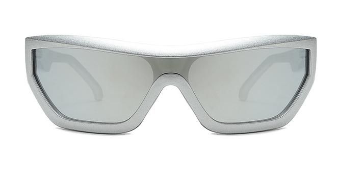 European and American futuristic technology Y2K street photography concave shape BV special-shaped sunglasses one-piece lenses fashionable men&#39;s and women&#39;s sunglasses