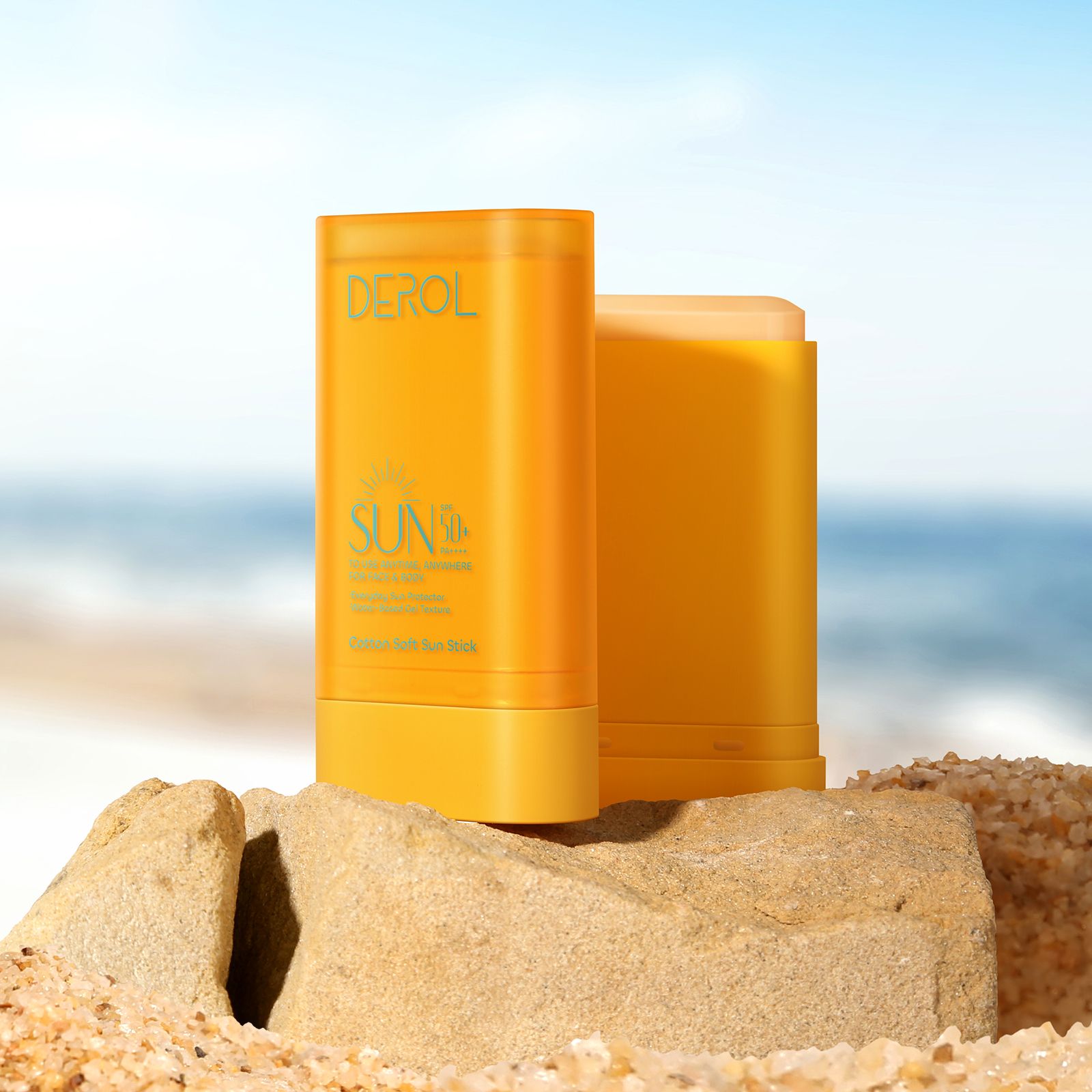16G Cotton Soft Skin Care Sunscreen and Aftersun Sun Stick with SPF50+ PA++++ effortlessly smooth Sun care Universal sunscreen sticks European and American best-selling sunscreen