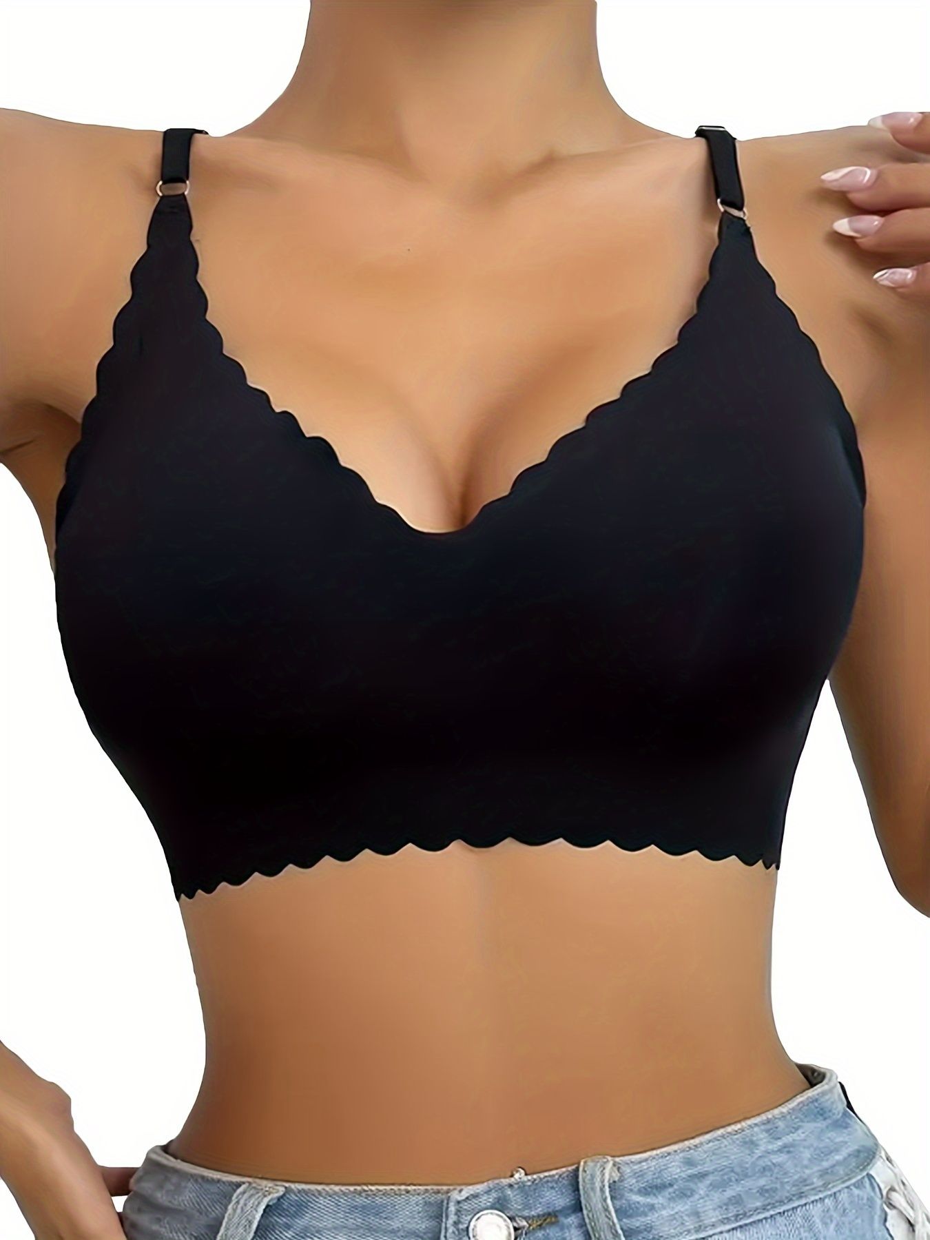 3pcs Seamless Bras Underwear Women's Bra Lotus Edge Comfortable Breathable Fitness Vest Wirefree Seamless Sports Bra