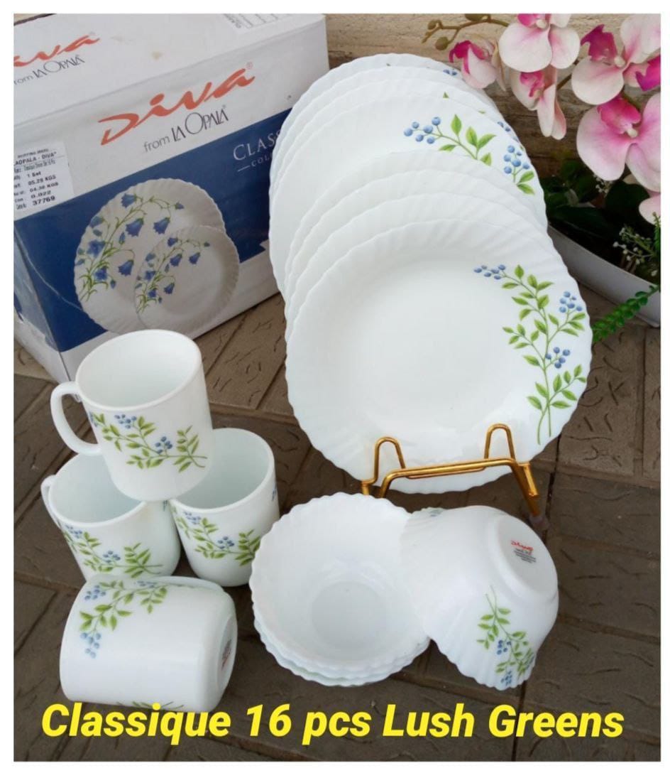 16 pcs of Diva Classique  round dinner set, Dinner Plates, Bowls, Cups and Side Plates