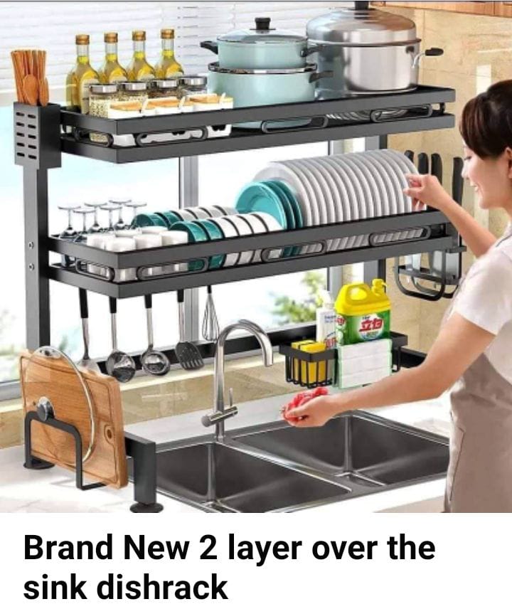 Best price for Brand New Over the sink 2 Layer or Tier double rack Dish ...