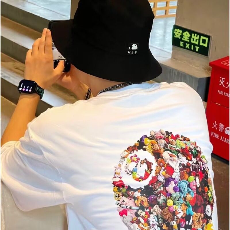 American Streetwear Men T-Shirt Harajuku Hip Hop Y2K Stussy Print Oversized Top Men and Women Round Neck Short Sleeve Top T-Shirts