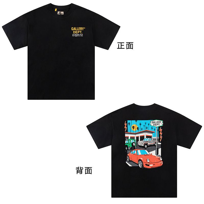 GALLERY DEPT FOG T Shirt Men High Street Short Sleeve T-shirts Hip Hop Shirt Men Tops Brand Shirt