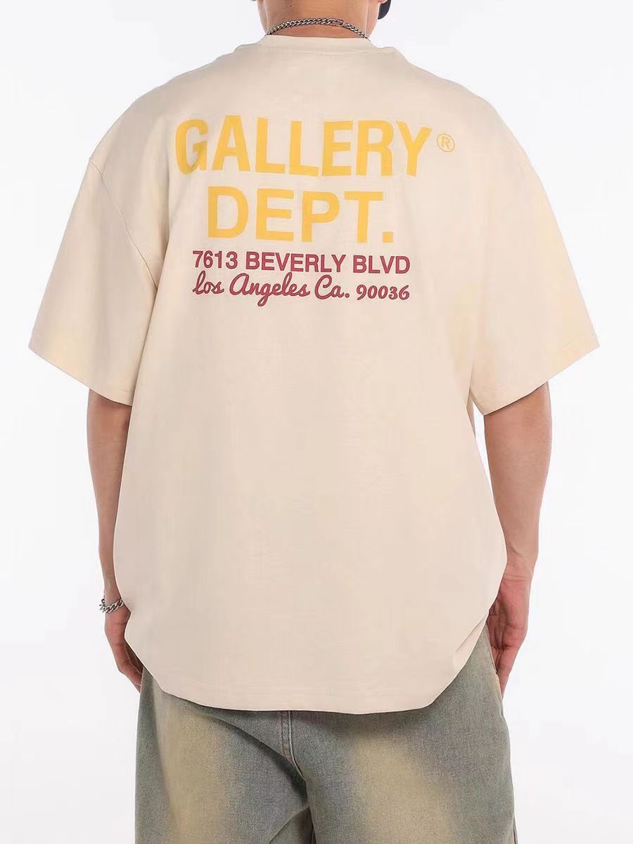 GALLERY DEPT FOG T Shirt Men High Street Short Sleeve T-shirts Hip Hop Shirt Men Tops Brand Shirt